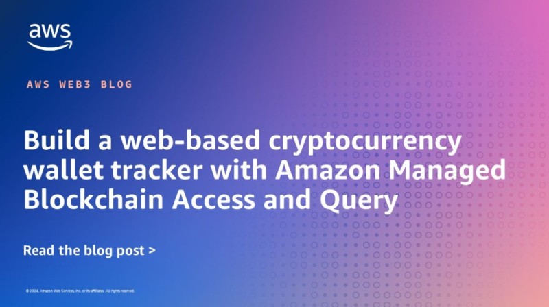 AWS blockchain wallet tracker diagram